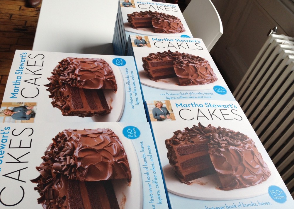 Rows of books ready to be autographed.