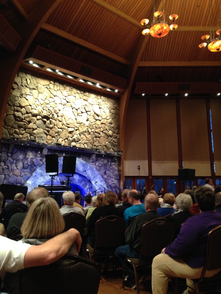 Waiting for the performance to begin