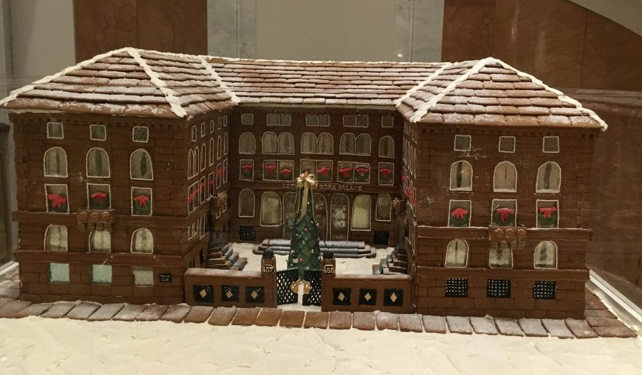 Gingerbread recreation of the Lotte Palace Hotel