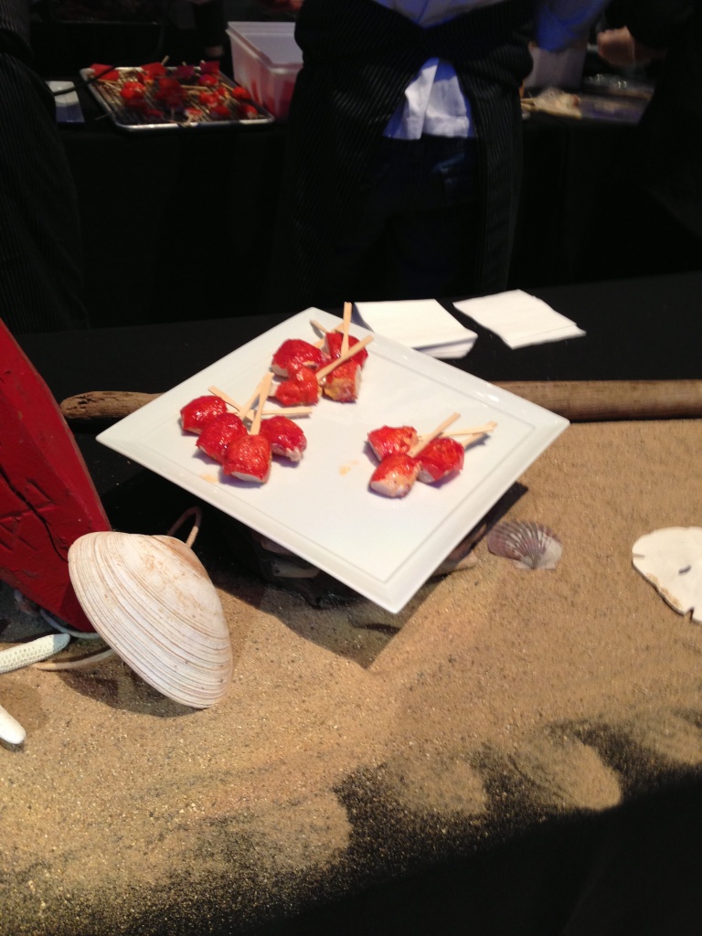 inspired by "Splash": Michael Mina's chilled maine lobster in edible shell with uni and kanzuri