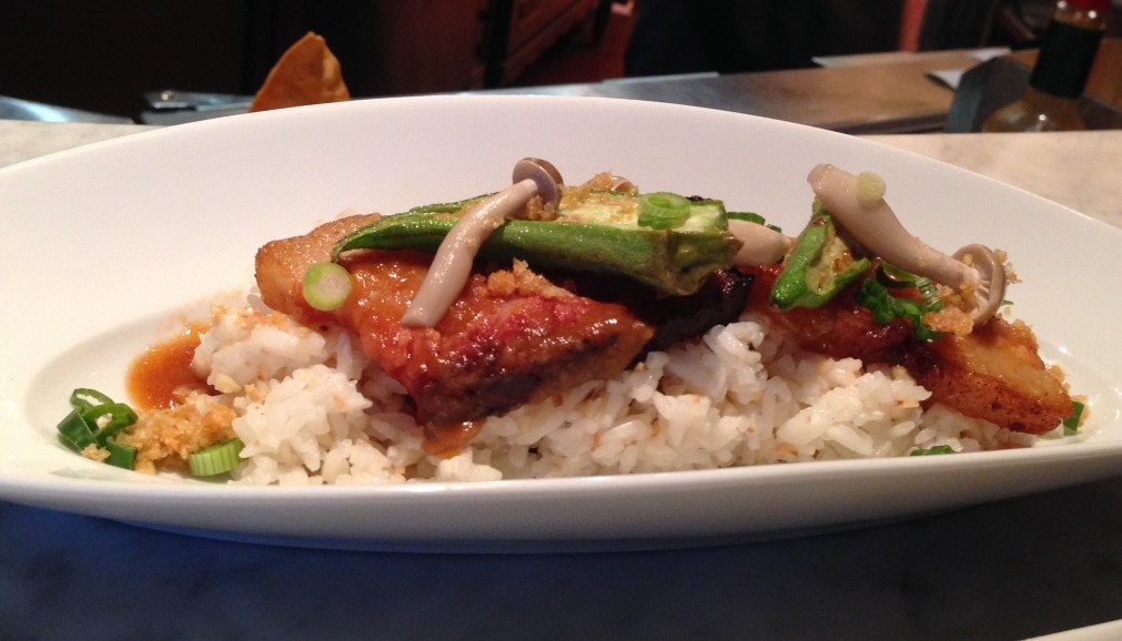 Cured and hot smoked pork belly