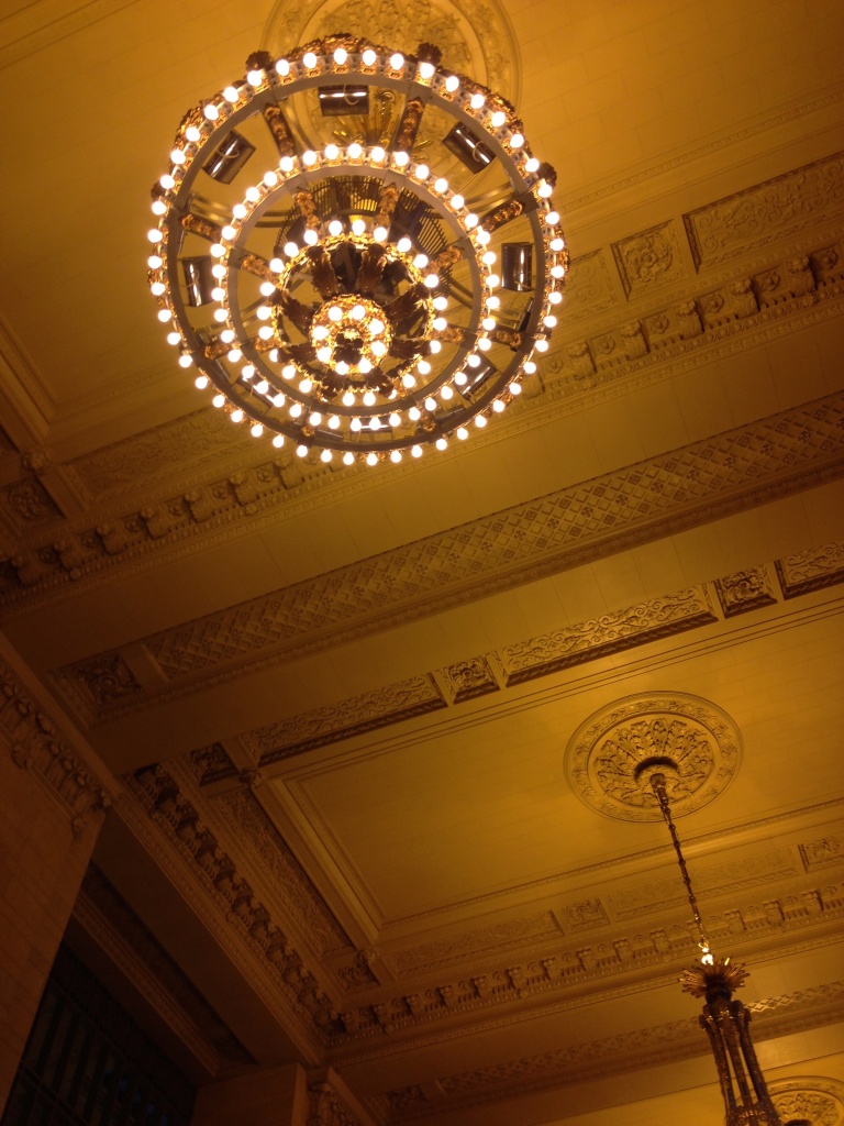 Oak Leaf Motifs adorn the lights of Grand Central