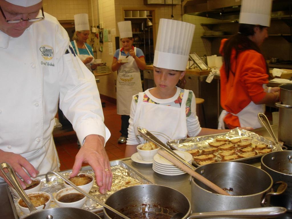 Sarah years ago at a parent-child course at the CIA