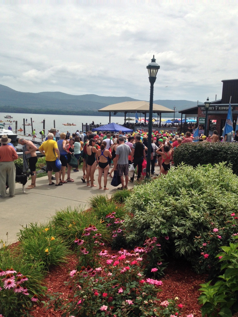 Gathering before the "Swim"