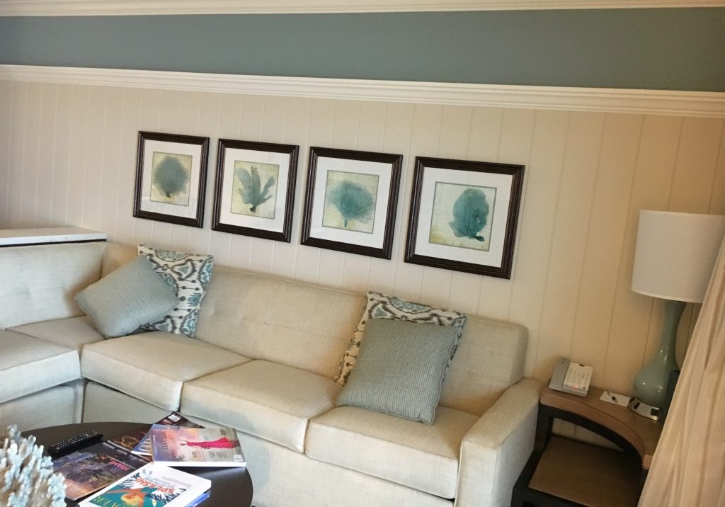 Living room area of our suite